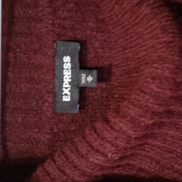 Express, cowl neck sweater dress, M, burgundy - Picture 3 of 7
